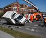 Dopravní nehoda Audi a nákladního auta Iveco v Lidické ulici v Ostravě